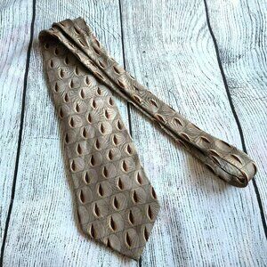 Bill Blass Black Label Men's Tie Brown/Tan Silk Made in Costa Rica RN19388